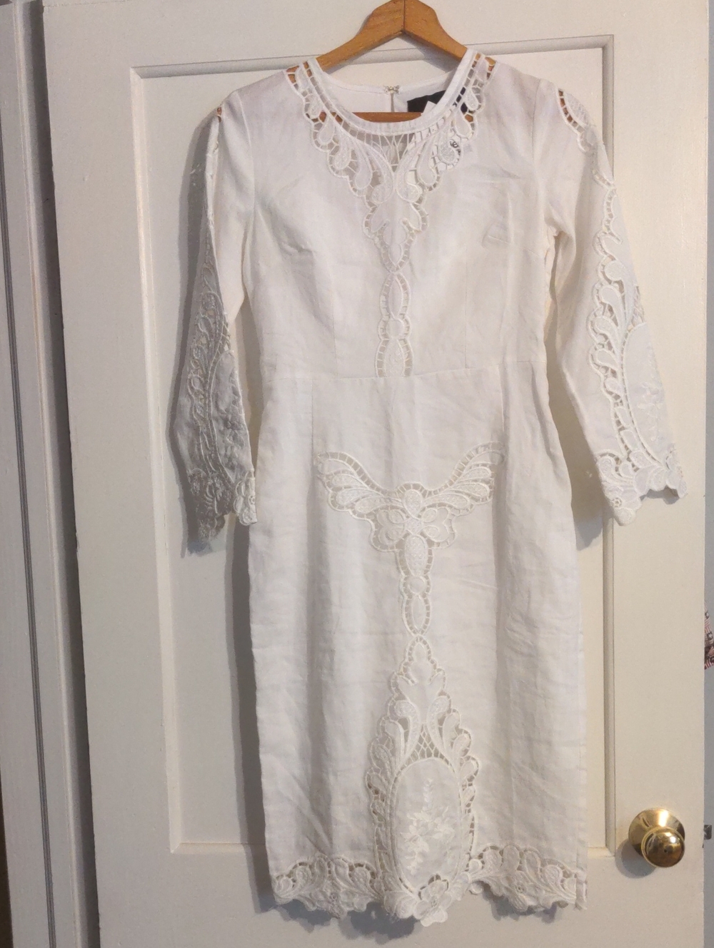 White Linen Dress Classic Dress M/S